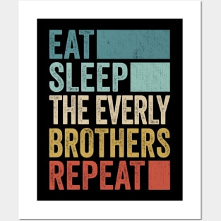 Funny Eat Sleep Everly Name Repeat Retro Vintage Posters and Art